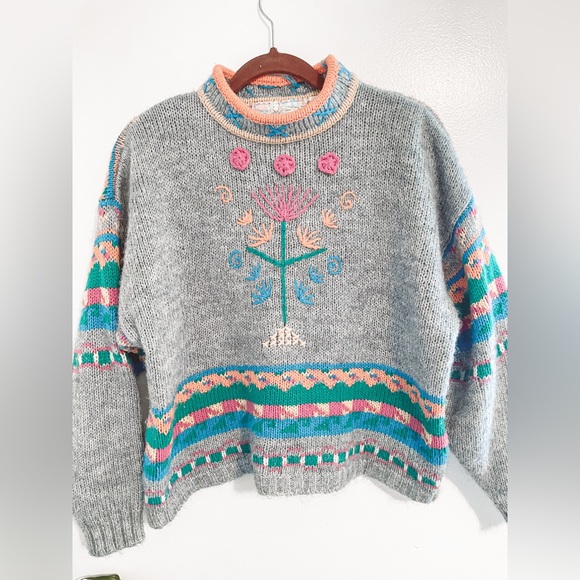 Vintage One Of a Kind Knit Genesis Sweater - Picture 4 of 9